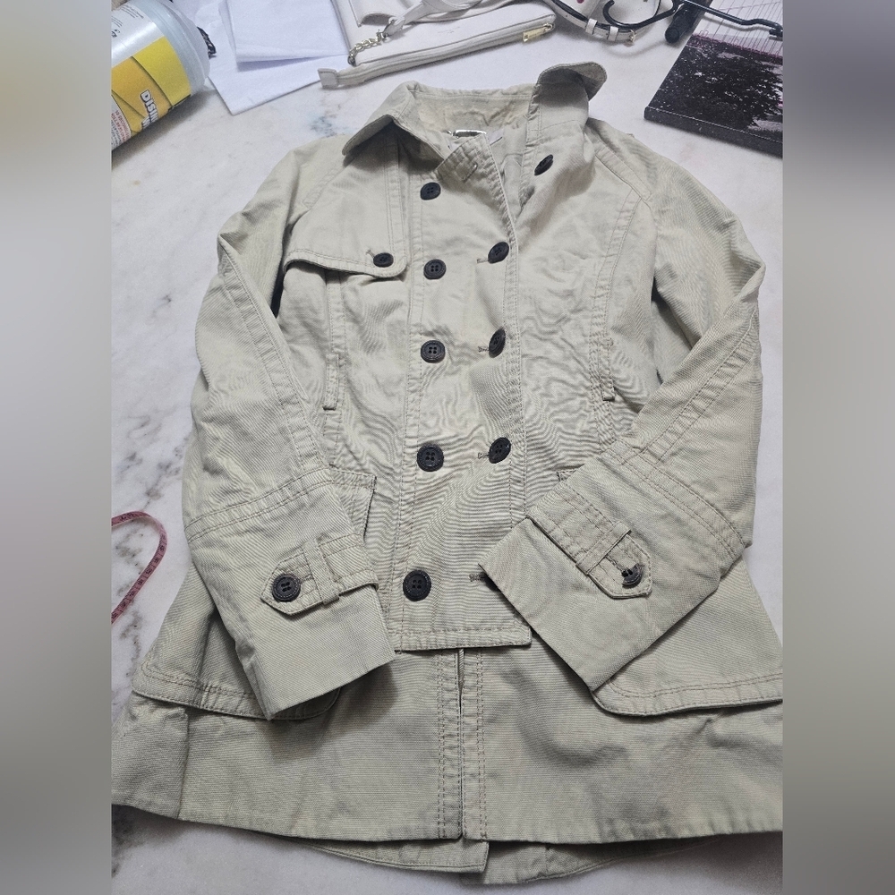 Karen Millen Beige Double-Breasted Jacket